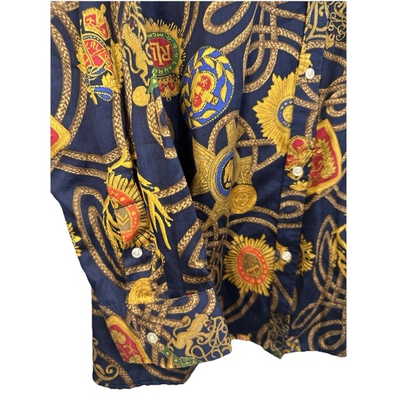 Lauren Ralph Lauren Women's shirt Rope and Gold Medallion Design. Equestrian. - Picture 5 of 12